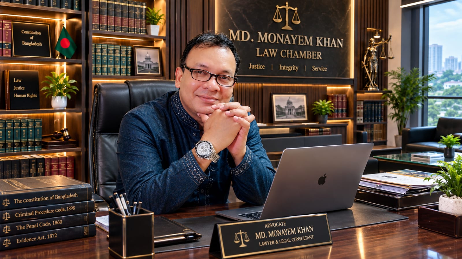 MD. Monayem Khan at his law chamber